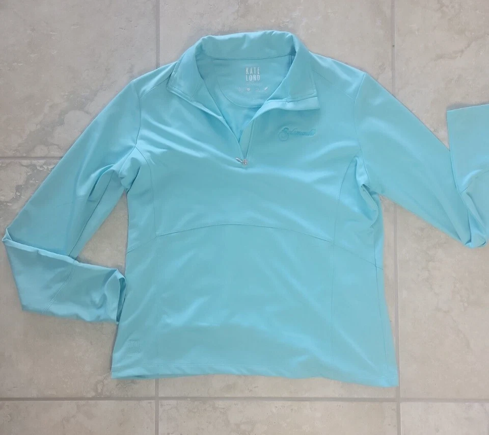 Top Kate Lord Performance Golf Cuarto Cremallera Mujer Talla Grande Pullover Turquesa Foto 1 de 4