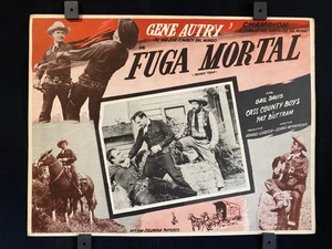 1952~Wagon Team~ GENE AUTRY~ GAIL DAVIS~ CHAMPION~  Orig. Mexican Lobby Card