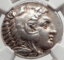 ALEXANDER III the GREAT 336BC Tetradrachm Silver Ancient Greek Coin NGC  i66472