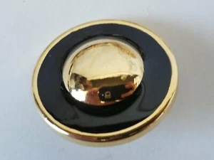 Runde Knöpfe Gold & Schwarz mit Schaft 4 Stück - Bild 1 von 4