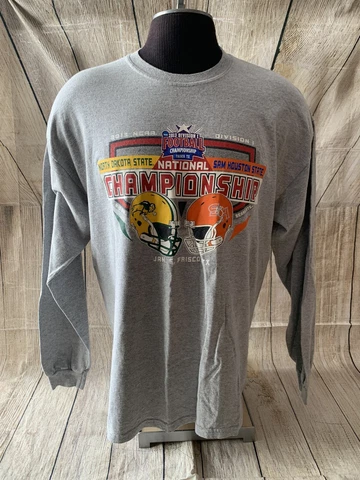 NDSU North Dakota State Bison Long Sleeve Shirt 2013 FCS Championship Men's XL Cover