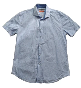Camisa de vestir informal Geoffrey Beene calce ajustado grande con patrón geométrico para hombre - Imagen 1 de 6