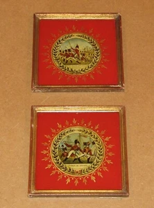 Pair of Antique Historical European War Pictures, Framed, Made in France - Picture 1 of 8