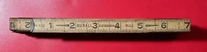 Vintage Durall X25 Extending Folding Ruler With Brass Extension, Made In USA - Picture 1 of 3