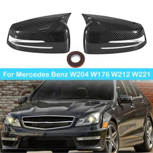 For Mercedes Benz W204 W176 W212 W221 CLA250 2x Side Mirror Cover Wing Cap Trim - Picture 1 of 8