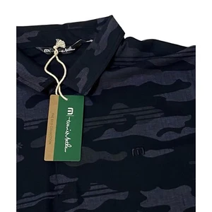 Travis Mathew Polo Golf Shirt Herren XXXL schwarz grau Camo Print Beachside Stealth - Bild 1 von 8