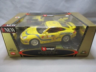 AU293 BURAGO GOLD 1/18 1:18 PORSCHE GT3 CUP #22 REF 3395 JAUNE - Photo 1/4