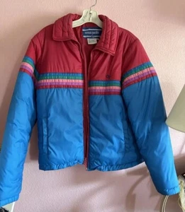 🚨🔥Vintage OP Ocean Pacific Jacket LRG Weather Wear Coat Rainbow Puffer Surfer - Picture 1 of 5