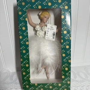 Dillard's Christmas Ballerina 10.5" Ornament - NIB Vintage with tags, Sale - Imagen 1 de 2