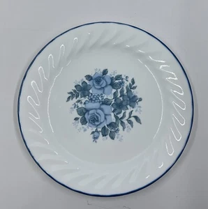 Corelle von Corning Blau Samt Rose Wirbel 7" 4er Set Dessert Salatteller - Bild 1 von 5