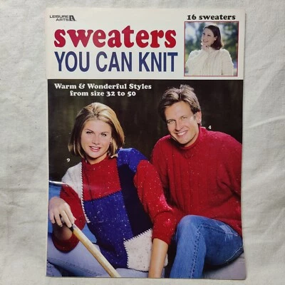 RARE 1999 SWEATERS YOU CAN KNIT Leisure Arts BOOK # 3151 KNITTING & CROCHET - Image 1 of 4