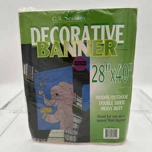 Party Banner Elephant C.R. Seasons 28x40 Heavy Duty Stitched Doublesided Flag - Picture 1 of 11