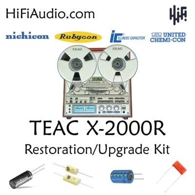 Kit de servicio de restauración de cubierta de carrete Teac X-2000R reparación reconstrucción condensador Foto 1 de 4