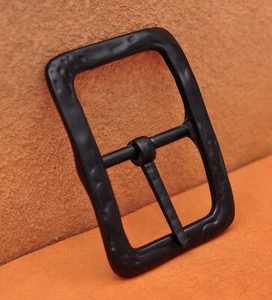 Herren Qualität Center Bar Gürtelschnalle Massiv Schwarz Einzelzinken Gürtelschnalle 40mm - Bild 1 von 10