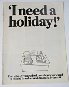Ansett Australia Magazine Insert Advertisement, 26 Page 1989 'I Need A Holiday!' - Picture 1 of 5