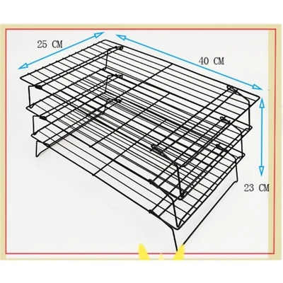 3 Tier Cooling Rack Nonstick for Baking Cooling Cake Cookies and Drying - image 1 of 4
