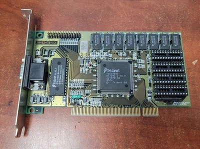 Vintage Trident TGUI9440AGi PCI Video Card 1MB - Image 1 of 4