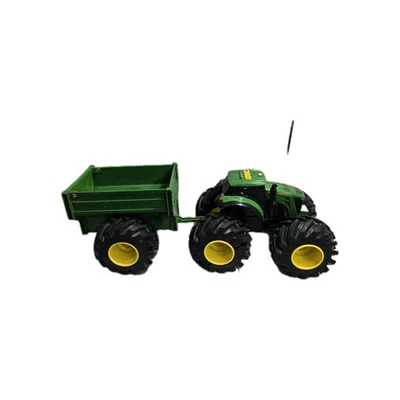 John Deere Kids Monster Treads Toy Tractor with Wagon and Lights & Sounds (T-3) - Image 1 of 4