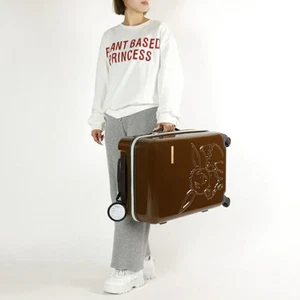 Pokemon Eevee Brown Suitcase Carry Case S Size 37L Lightweight w/ Combo Lock New - Picture 1 of 9