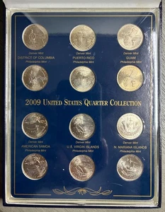2009 United States Quarter Collection, 12 Uncirculated US Territory Quarters P&D - Picture 1 of 5