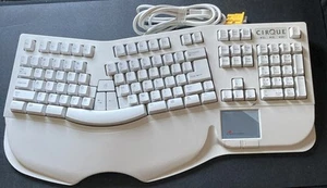 VTG Cirque Glidepoint Windows 95 Wave Keyboard 2 Wired Ergonomic GKB340 - Picture 1 of 9