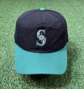 De colección Años 90 Seattle Mariners Deportes Especialidades Logo Liso Snapback Sombrero MLB LEER - Imagen 1 de 11