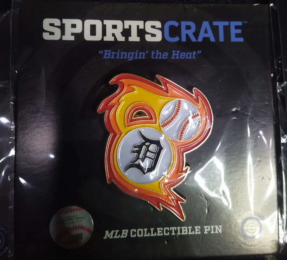 Sportscrate Exclusive MLB Baseball "Bringin' The Heat" Collectible Team Pin - Image 1 of 1