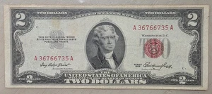 2,00 Dollar Schein 1953 - Bild 1 von 2