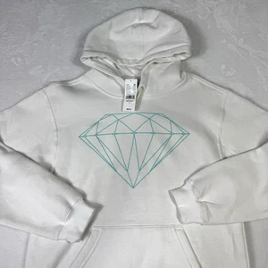Diamond Supply Co. Hoodie Sweatshirt Mens Medium White OG Logo Pullover NWT - Picture 1 of 9
