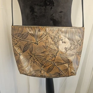 Vintage C.L. Whiting Leaf Leather Tooled Purse 90's Handbag One of a Kind USA - Picture 1 of 10
