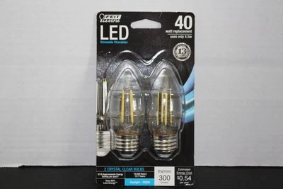 Feit Electric BPETC40/850/LED/2 LED Lamp, Specialty, Torpedo Tip Lamp, 40 W - Image 1 of 2