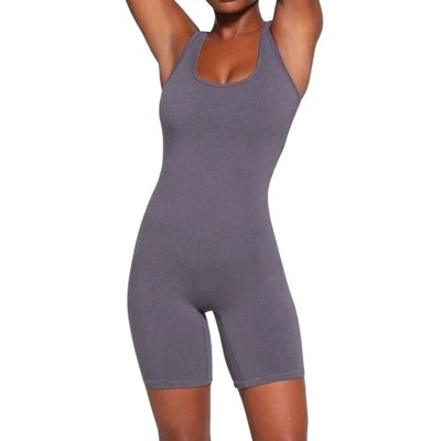 Skims Size 3X Blue Grey Outdoor Mid Thigh Romper Bodysuit One Piece  - Image 1 of 4