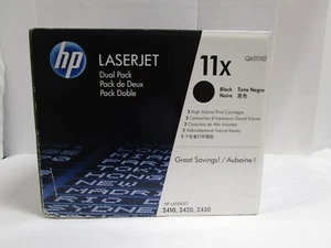 HP 11X Q6511XD DUAL PK Czarny toner LaserJet DRUKARKA NOWA ZOBACZ ZDJĘCIA - Zdjęcie 1 z 9