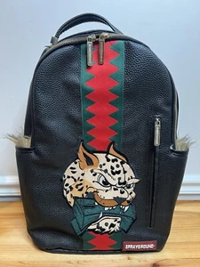 Rare Sprayground Spucci Leopard Money Leather w/ Faux Fur Backpack 2019 Collect - Picture 1 of 13