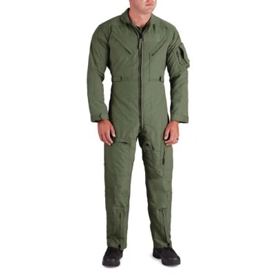 U.S. Issue Nomex CWU-27/P Flight Suit Coveralls Flyers Olive Green Mens Size 40L - Image 1 of 4