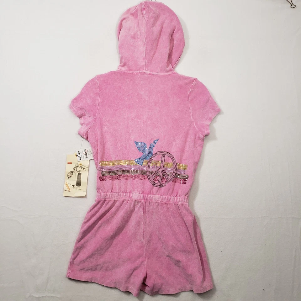 Mameluco de verano de tela de rizo supersuave BUTTER deslumbrado niñas grande rosa nuevo con etiquetas Foto 1 de 4