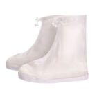 1Pair PVC Shoes Cover White Rain Boots Slip-Resistant Protector  Flat Heel