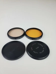 Vintage Vivitar 49mm No. 85 & 81A Camera Lens Filter with Screw in Metal Cap - Picture 1 of 3
