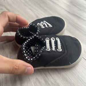 Garanimals Infant Size 4 Black Canvas Shoes 