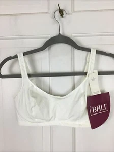 Vintage Bali Barely There Bra 36 D Underwire Nylon #4328 White NOS NWT NEW - Picture 1 of 6