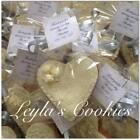 120 x Personalised Wedding FAVOURS/ GIFT Cookies - 4 heart designs