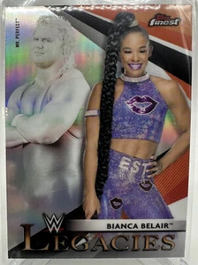 2021 WWE Topps Finest Legacies Refractor Insert #L-3 Bianca Belair/Mr Perfect - Bild 1 von 2