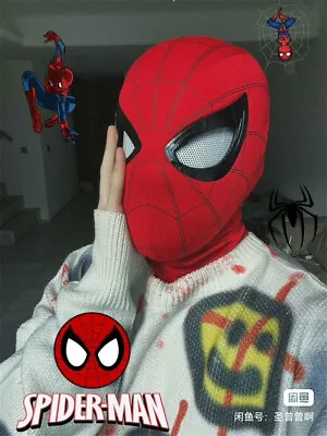 Upgraded Homecoming Spiderman Helmet Wearable Mask Charging Cosplay Remote Eyes - Image 1 of 4