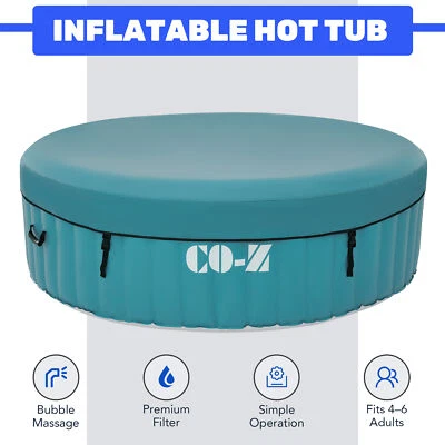 Bañera de hidromasaje inflable portátil spa 130 chorros de aire con bomba y cubierta 2-6 personas nuevo CO-Z Foto 1 de 4