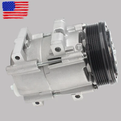 A/C AC Compressor W/Clutch For 1993-2004 Ford Mustang F-350 Bronco Taurus 5.0L - Image 1 of 4