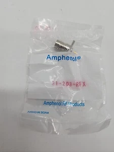 AMPHENOL 031-203-RFX BNC Straight Receptacle Jack Solder Cup 4-Hole Flange 50Ohm - Picture 1 of 6