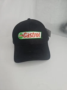 Castrol Retro Dad Hat Mens Strapback Black Cap Logo Automotive Mechanic Oil Gas - Picture 1 of 5