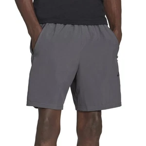 NWT adidas Men's Essentials Woven Training Shorts, Grey/Black, Medium 9" - Picture 1 of 1