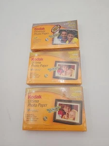 New Kodak Ultima & Premium Photo paper 4x6 lot of 3 boxes of 100 - satin, gloss - Picture 1 of 6