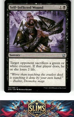 Magic the Gathering MTG Dragons of Tarkir Self-Inflicted Wound #117 Buy 2 Get 1 - Image 1 of 2